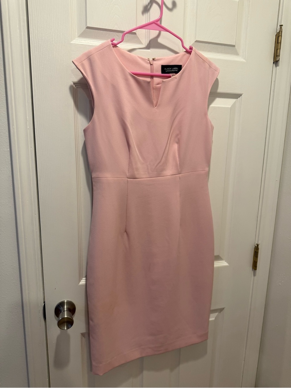 Evan Picone Blush Cap-Sleeve Midi Sheath Dress